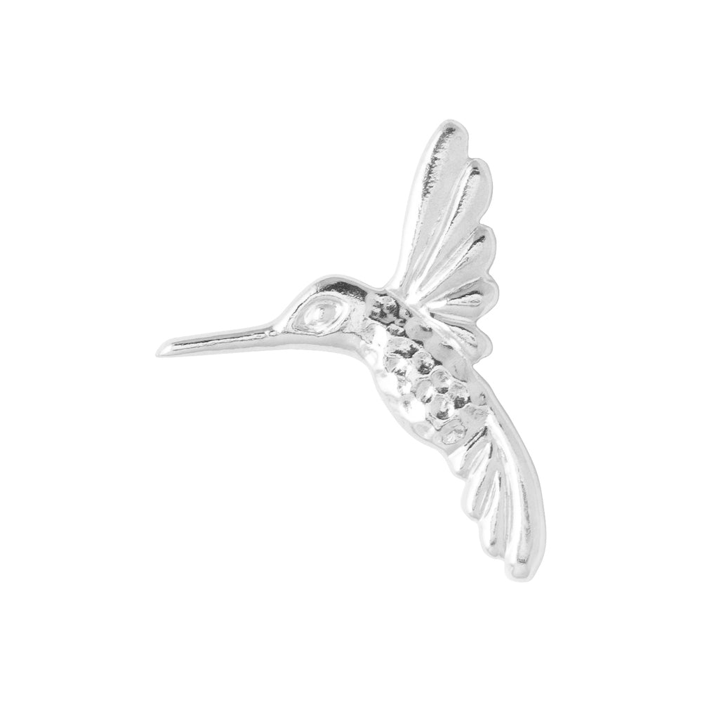 silver hummingbird charm